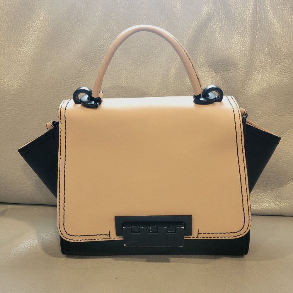 ZAC Zac Posen Black/Tan Satchel